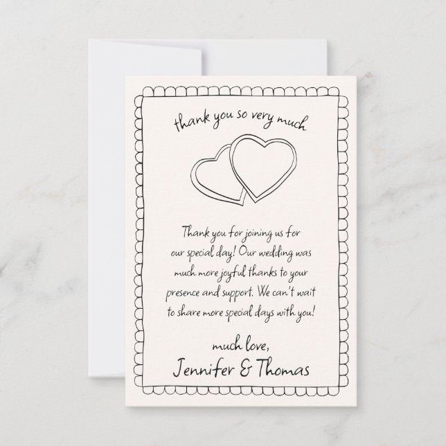 Tarjeta de agradecimiento plana (Anverso)