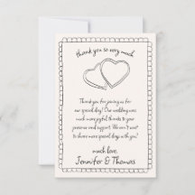 Tarjeta de agradecimiento plana