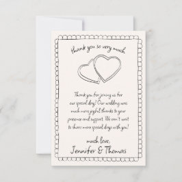 Tarjeta de agradecimiento plana