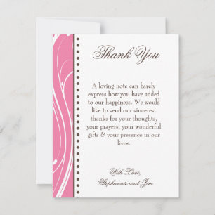 Tarjeta de agradecimiento plana 4x5 Chandelier ros