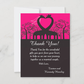 Tarjeta de agradecimiento plana 4x5 Girafa Whimsic