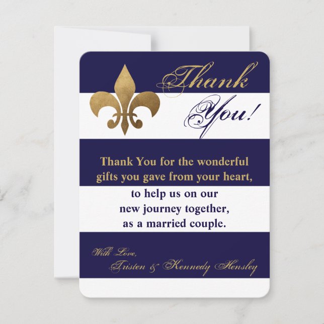 Tarjeta de agradecimiento plana 4x5 raya moderna a (Anverso)