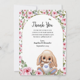 Tarjeta de agradecimiento plana Baby Shower