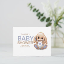 Tarjeta de agradecimiento plana Baby Shower