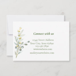 Tarjeta de agradecimiento plana Boho Floral 3,5" x