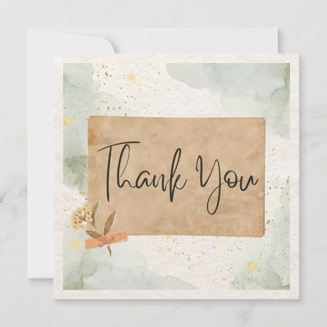 Tarjeta de agradecimiento plana cuadrada (Anverso)