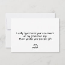 Tarjeta de agradecimiento plana de 3,5" x 5"
