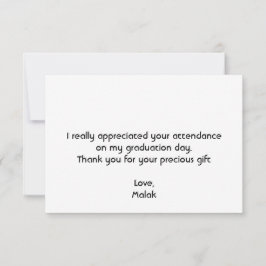Tarjeta de agradecimiento plana de 3,5" x 5"