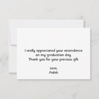 Tarjeta de agradecimiento plana de 3,5" x 5"