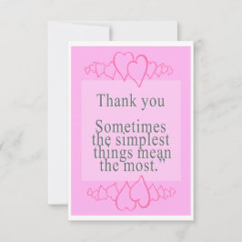 Tarjeta de agradecimiento plana de 3,5" x 5"