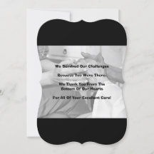 Tarjeta de agradecimiento plana de 3,5" x 5" para