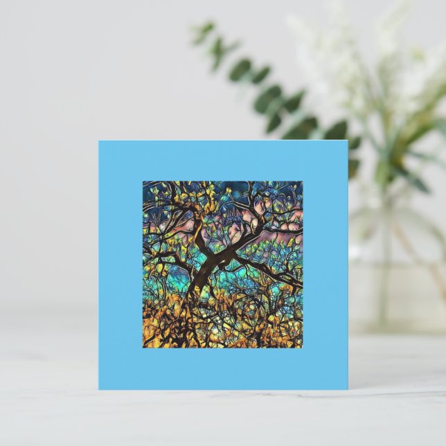  Tarjeta de agradecimiento plana de 5,25" x 5,25"  (Anverso de pie)