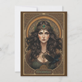 Tarjeta de agradecimiento plana de arte de Morrígu