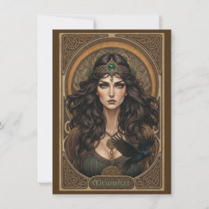 Tarjeta de agradecimiento plana de arte de Morrígu
