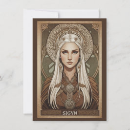Tarjeta de agradecimiento plana de arte de Sigyn D