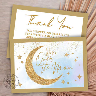 Tarjeta de agradecimiento plana de Baby Shower Ove