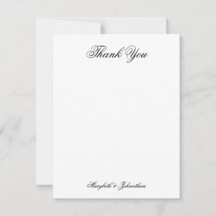 Tarjeta de agradecimiento plana de Boda de fotogra