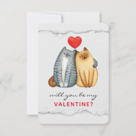 Tarjeta de agradecimiento plana de Día de San Vale