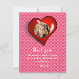 Tarjeta de agradecimiento plana de fiesta de cumpl