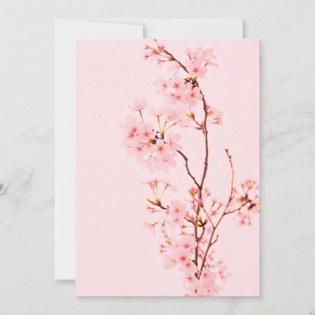 Tarjeta de agradecimiento plana de flor de mármol  (Anverso)