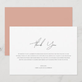 Tarjeta de agradecimiento plana de foto personaliz