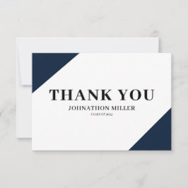Tarjeta de agradecimiento plana de graduación mode