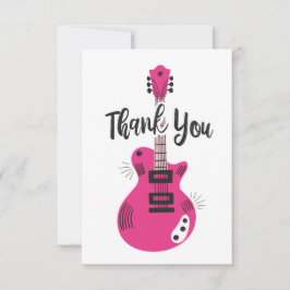 Tarjeta de agradecimiento plana de guitarra de Roc