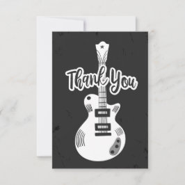 Tarjeta de agradecimiento plana de guitarra de Roc
