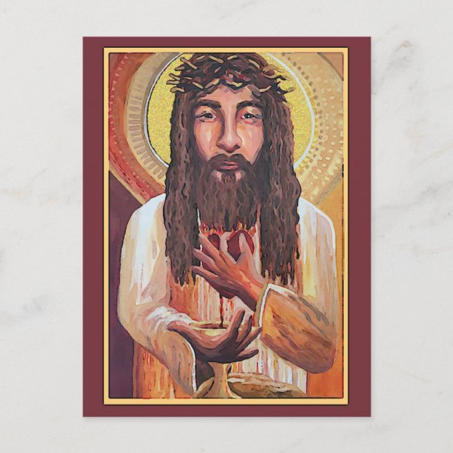 Tarjeta de agradecimiento plana de Jesús (Anverso)