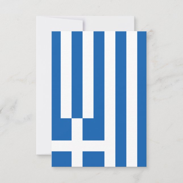 Tarjeta de agradecimiento plana de la bandera grie (Anverso)
