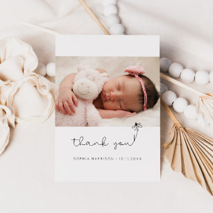 Tarjeta de agradecimiento plana de regalo de Baby 