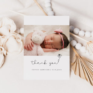 Tarjeta de agradecimiento plana de regalo de Baby