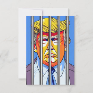 Tarjeta de agradecimiento plana de Trump en la cár