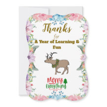 Tarjeta de agradecimiento plana de YouTeacher Supe