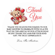 Tarjeta de agradecimiento plana del pegatina con p