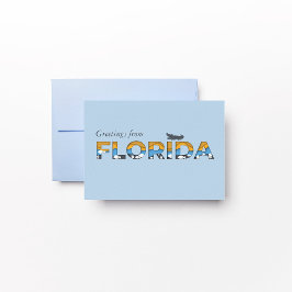 Tarjeta de agradecimiento plana estatal de Florida