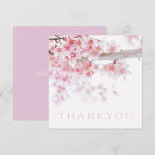 TARJETA DE AGRADECIMIENTO PLANA : FLORES DE CEREZO