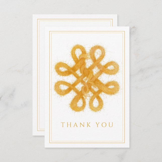 Tarjeta de agradecimiento plana GOLTIC KNOT 3.5x5 (Anverso / Reverso)