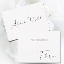 Tarjeta de agradecimiento plana moderna elegante