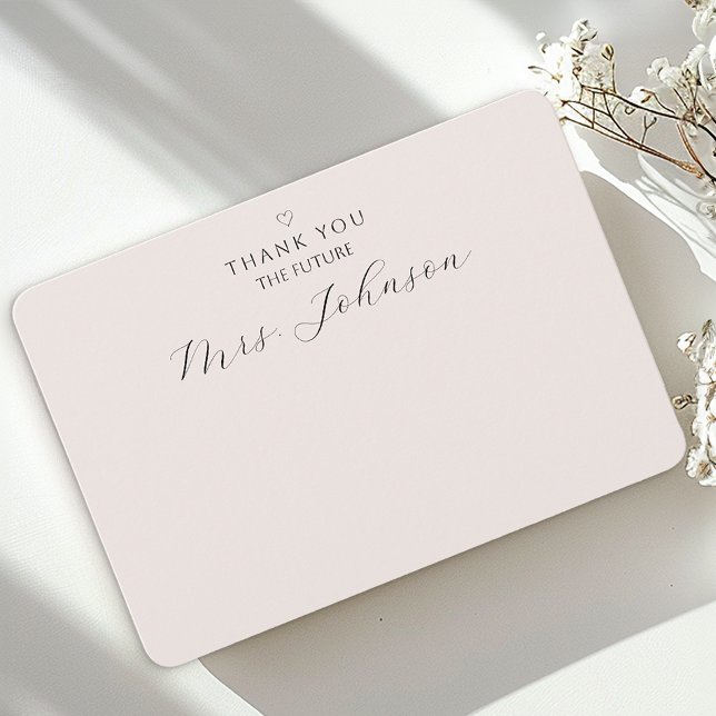 Tarjeta de agradecimiento plana moderna | La futur (Simple Elegant Thank You Card)