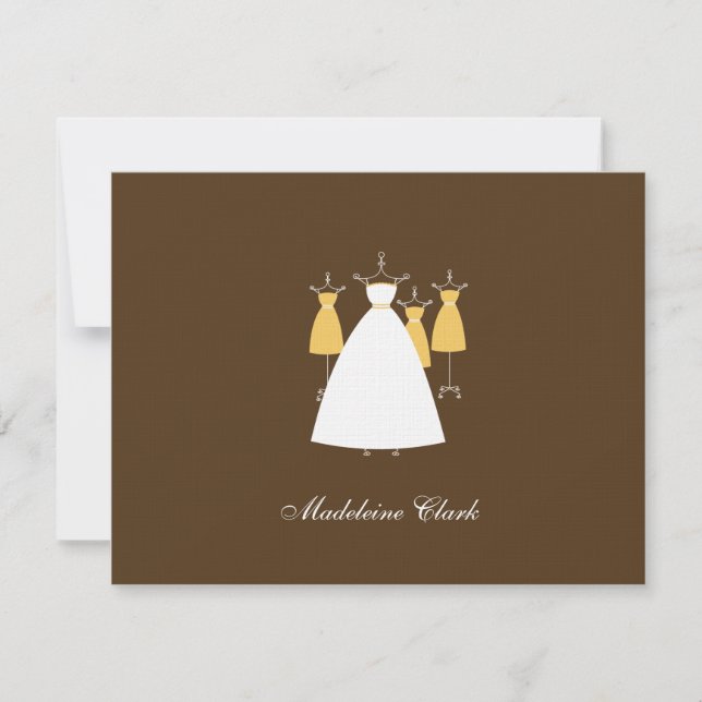 Tarjeta de agradecimiento plana moderna - Mustard (Anverso)