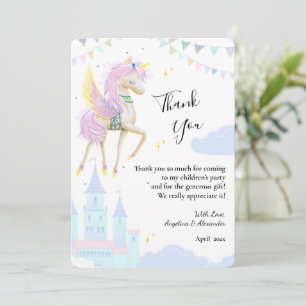 Tarjeta de agradecimiento plana para Baby Shower c