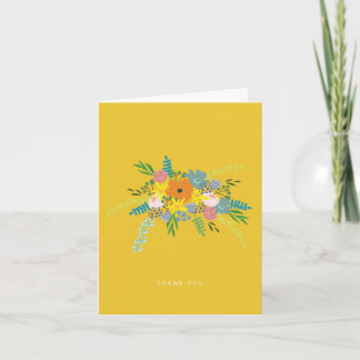 Tarjeta de agradecimiento plana pequeña - Botánico