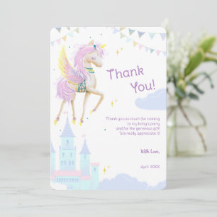 Tarjeta de agradecimiento plana por cumpleaños con