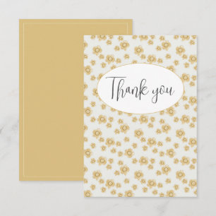 Tarjeta de agradecimiento plana simple con flor su