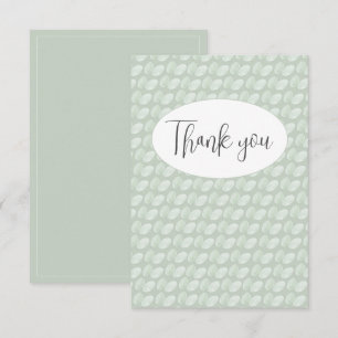 Tarjeta de agradecimiento plana verde abstracta