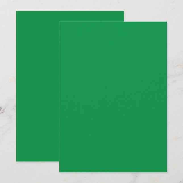Tarjeta de agradecimiento plana | Verde minimalist (Anverso / Reverso)