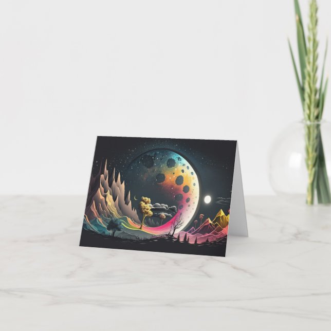 Tarjeta De Agradecimiento Planeta alienígena (Anverso)