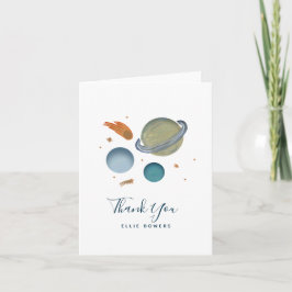 Tarjeta De Agradecimiento Planetas pintados