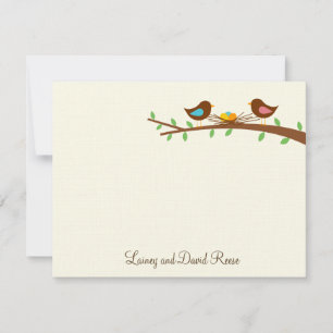 Tarjeta De Agradecimiento Plano de tres el nuevo huevos le agradece cardar